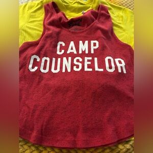 Mighty Fine Red Camp Counselor XL Red Heathered Tank Top